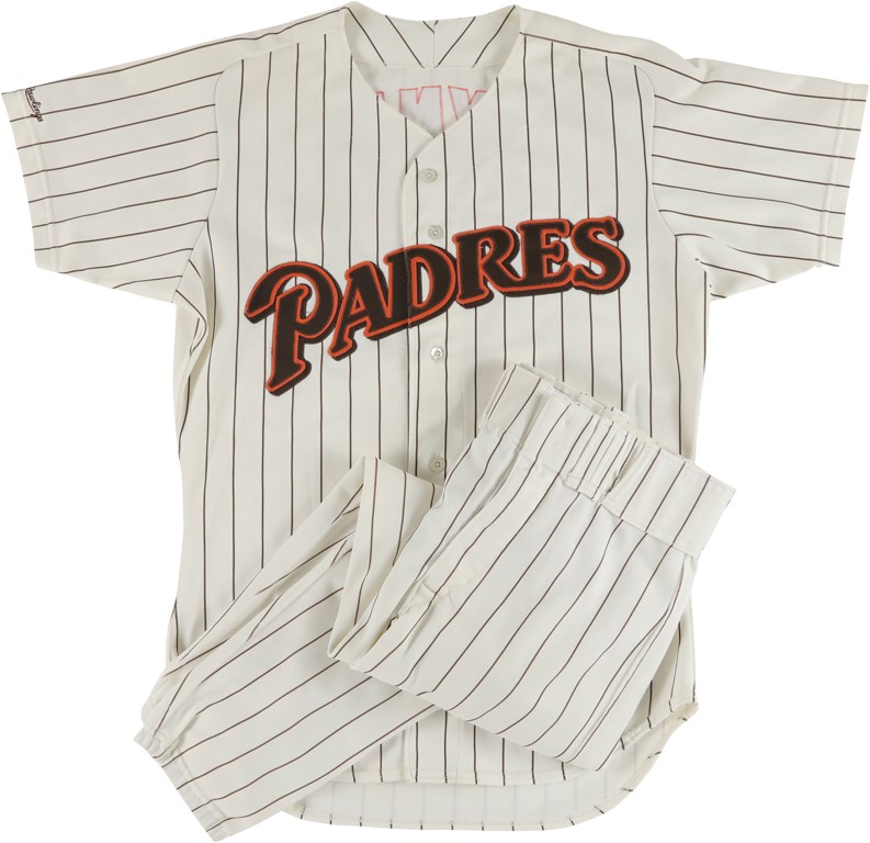 - 1990 Fred Lynn Photo-Matched San Diego Padres Game Worn Uniform (Resolution Photomatching LOA)