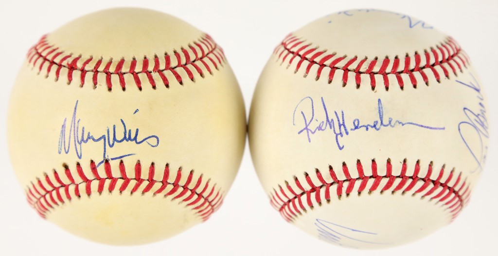- Stolen Base Kings Signed Baseballs (2)