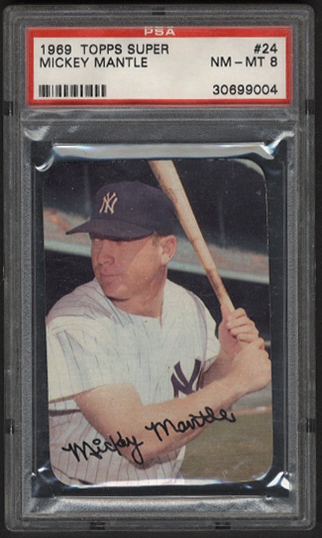 1950s-60s Mickey Mantle Collection with PSA 8 1969 Topps Super (17)