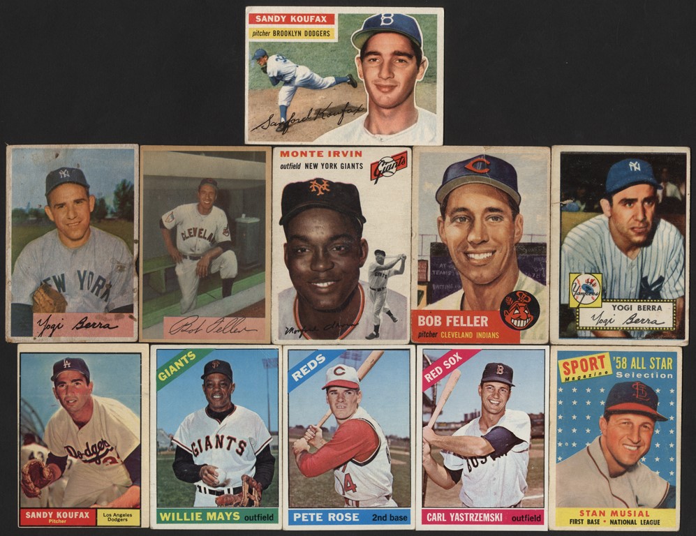 1952-1969 Topps & Bowman Baseball Collection w/Many Hall of Famers and Some Signed (384)