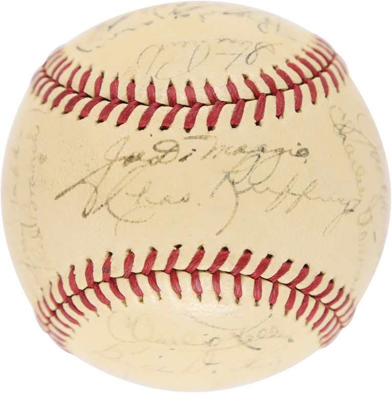 - 1941 World Champion New York Yankees Team-Signed Baseball (Bill Dickey Estate)