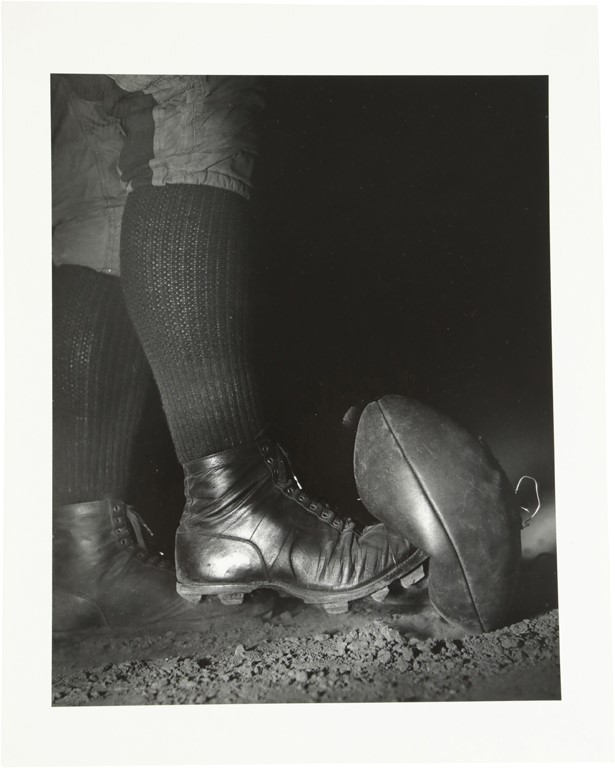 "Wes Fesler Kicking a Football" by Harold Edgerton