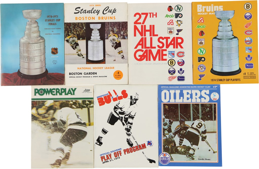 - 1960s-1970s WHA & NHL Playoff/Stanley Cup Program Collection (49)