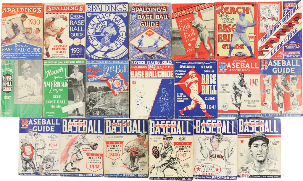 1930-1949 Baseball Publication Collection with Spalding and Reach (20)