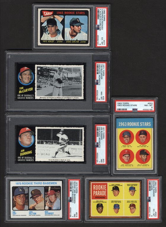 Baseball and Trading Cards - 1962-73 Topps PSA Graded Rookies and Stars with PSA 8 Stargell RC (6)