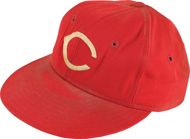 - Early 1970s Sparky Anderson Cincinnati Reds Game Worn Hat (MEARS)