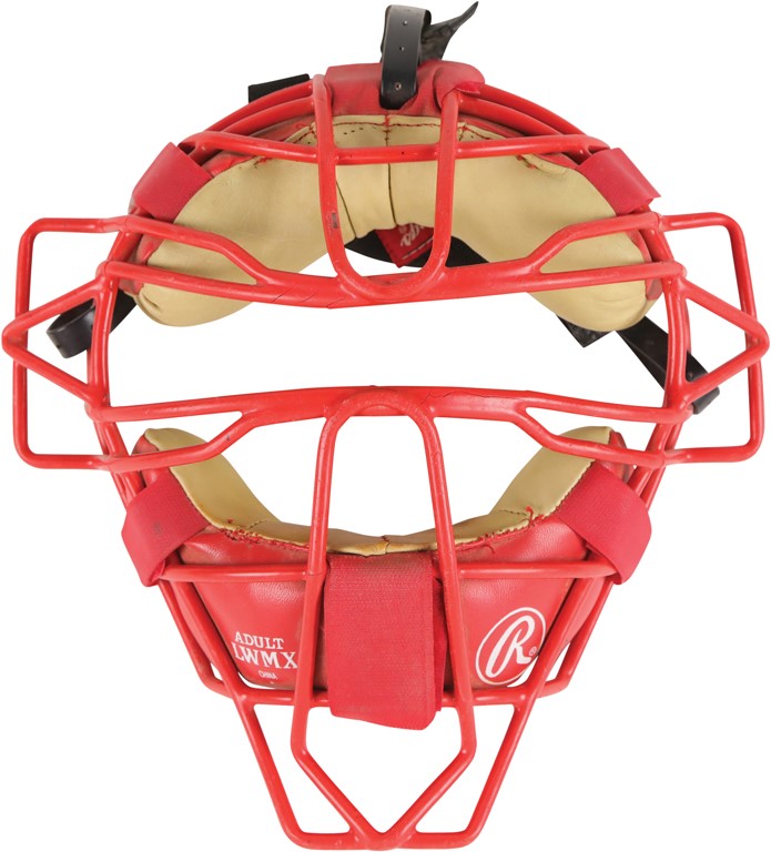 Philly Fanatic Collection - 1996 Benito Santiago Philadelphia Phillies Game Worn Catcher‚s Mask (Photo-Matched)