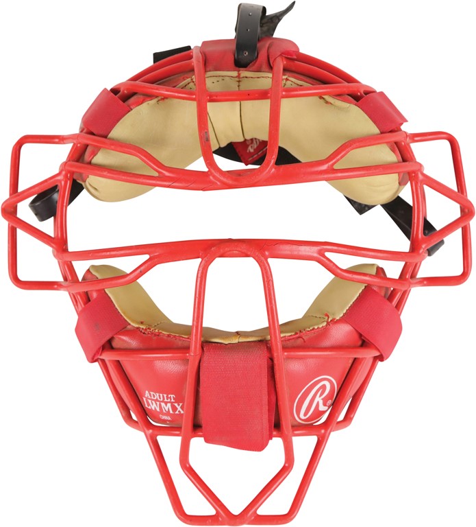 - 1996 Benito Santiago Philadelphia Phillies Game Worn Catcher‚s Mask (Photo-Matched)