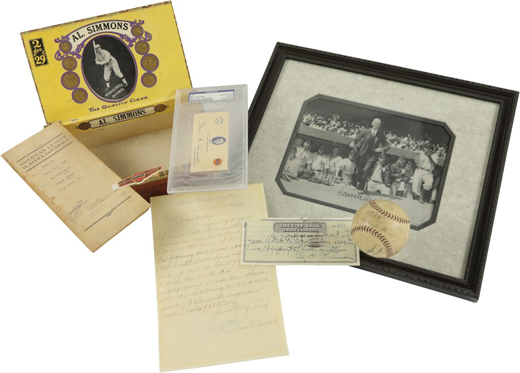 Philadelphia Athletics Autograph and Memorabilia Collection with Connie Mack Letter (7)