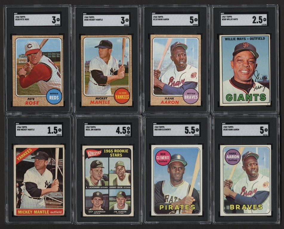 1965-1971 Topps Baseball Hall of Famers and Stars with Two Mickey Mantle (15)