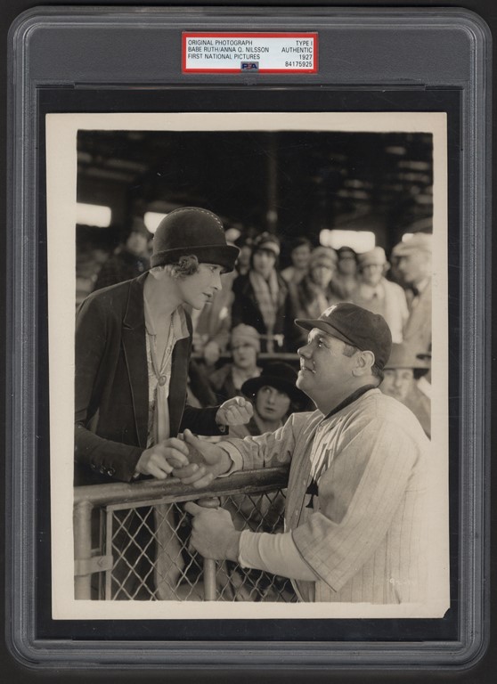 Vintage Sports Photographs - 1927 Babe Ruth in "Babe Comes Home" Original Type I Photograph PSA