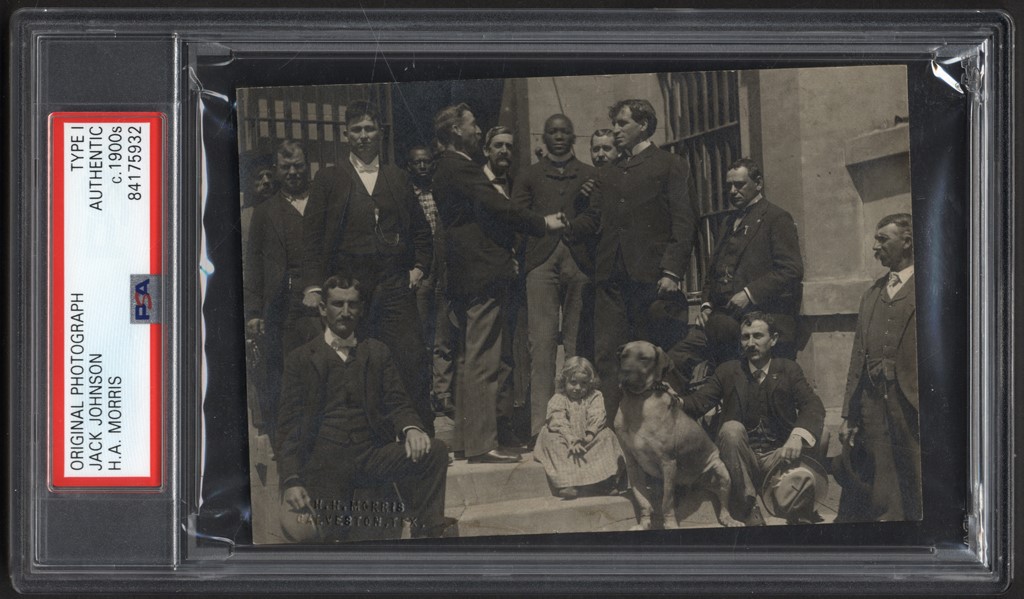 Vintage Sports Photographs - 1900s Jack Johnson Prison Release Original Type I Photograph PSA