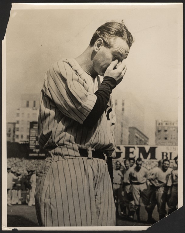 Vintage Sports Photographs - 1939 New York Yankees Lou Gehrig Day Photograph