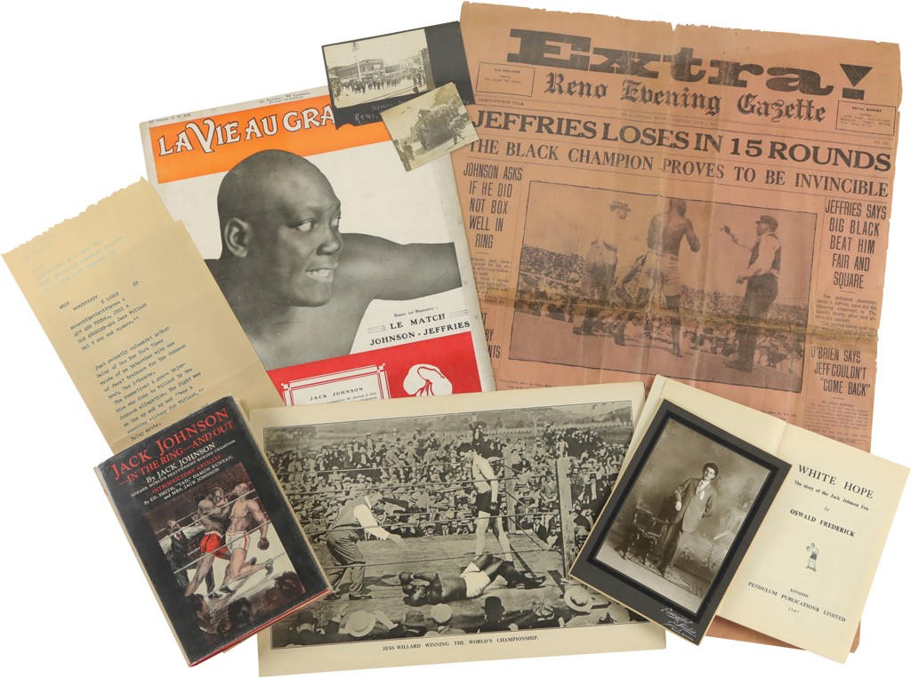 - Amazing Jack Johnson Boxing Ephemera Collection (8)