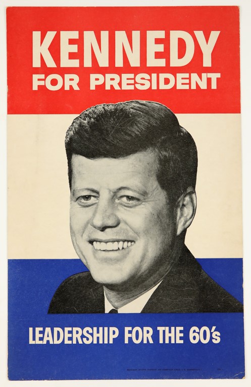 - Spectacular 1960 John F. Kennedy Campaign Poster