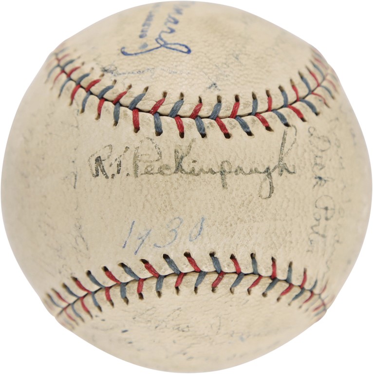 - 1930 Cleveland Indians Team Signed Baseball