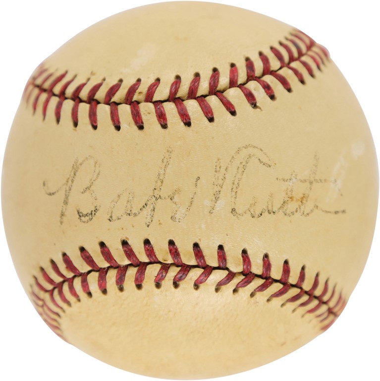 1948 Babe Ruth Single-Signed Baseball (PSA 5)