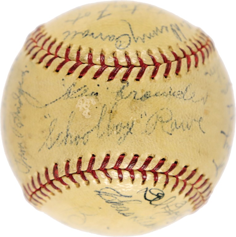 Ty Cobb and Detroit Tigers - 1935 World Champion Detroit Tigers Team-Signed Baseball (PSA)