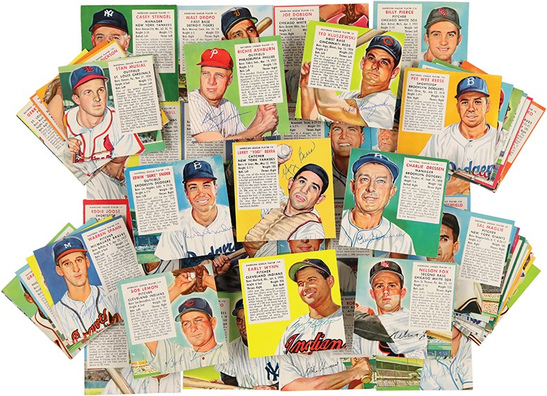 Baseball and Trading Cards - 1953 Red Man Tobacco Partially Signed Complete Set