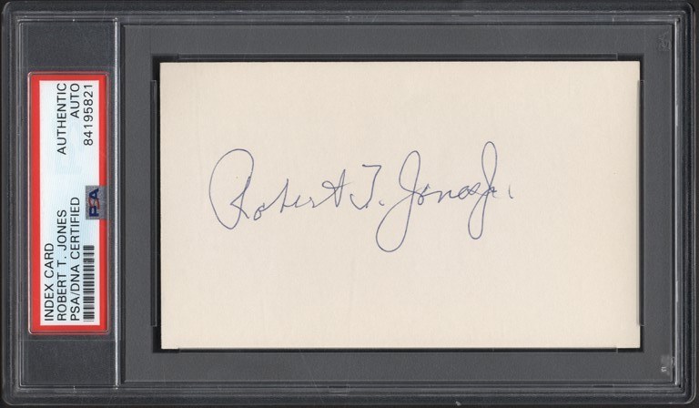 - Bobby Jones Signed Index Card (PSA)