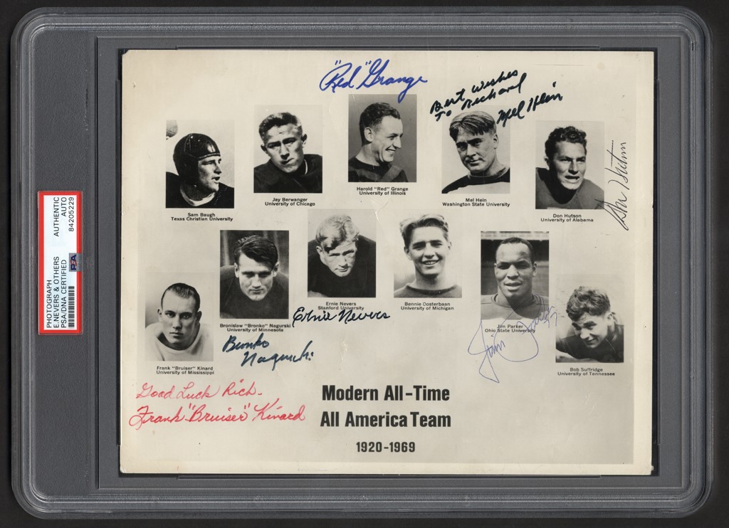 1969 All-American Team Signed Photograph (PSA)