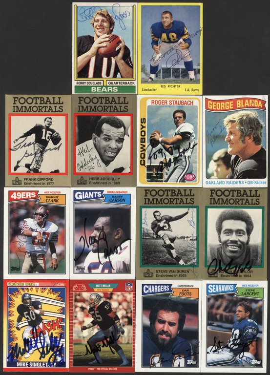 - Signed Football Cards with Hall of Famers (27)