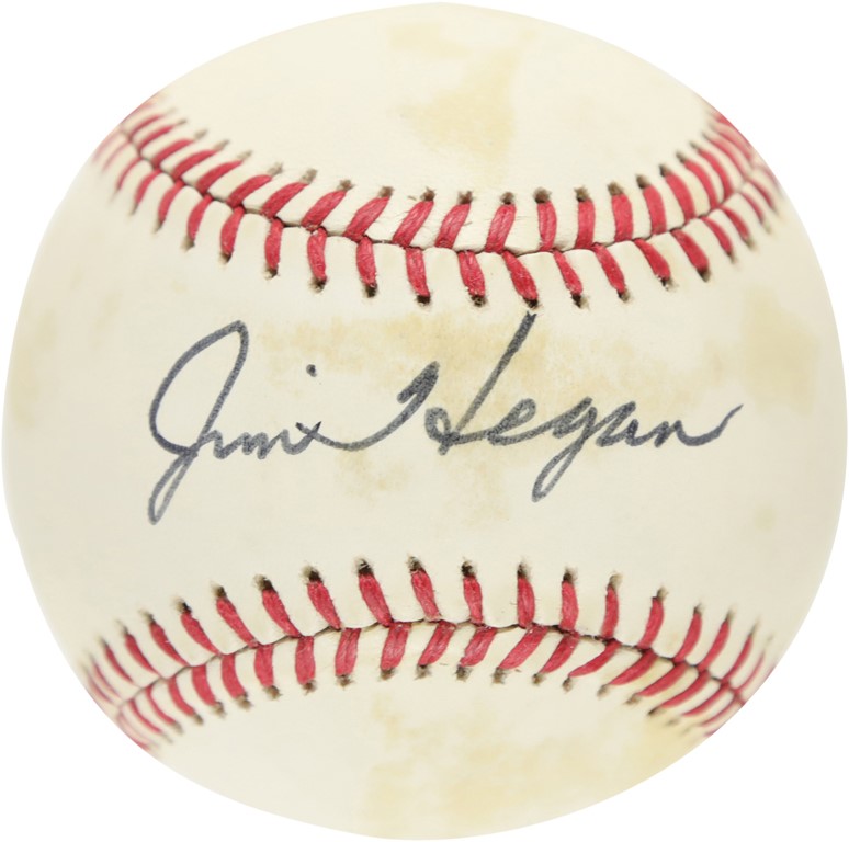 Jim Hegan Single Signed Baseball (JSA)