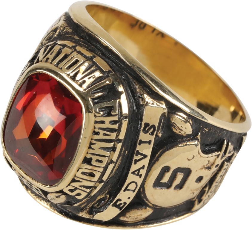 Syracuse Football Archive - Ernie Davis 1959 Syracuse Orangemen National Championship Sample Ring