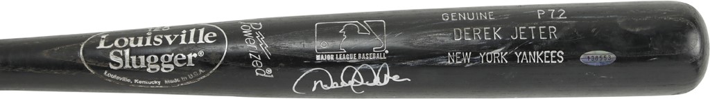 - 1999 Derek Jeter New York Yankees Signed Professional Model Bat (Steiner)