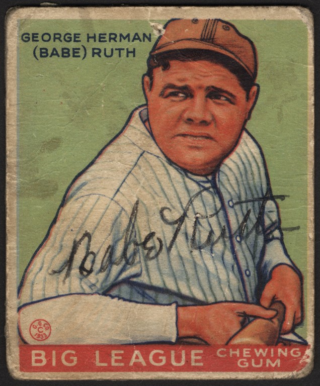 1933 Goudey #181 Babe Ruth Signed - Enhanced (JSA)
