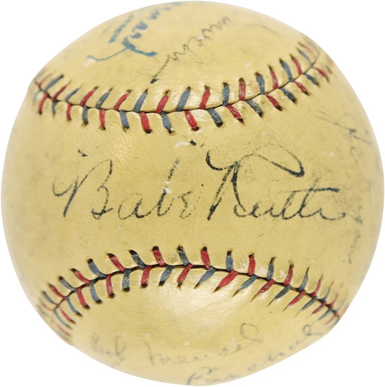- 1928 World Champion New York Yankees Team Signed Baseball (PSA)