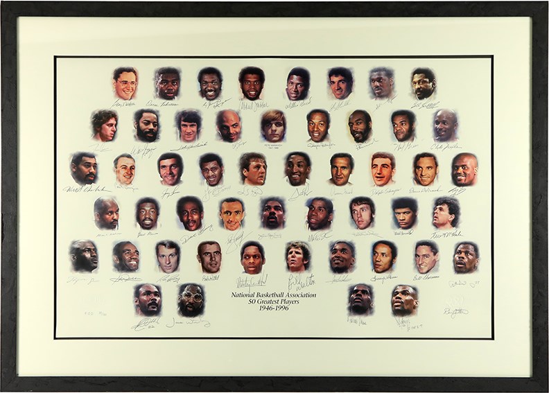 Best of the Best - 1996 NBA 50 Greatest Players Signed Lithograph