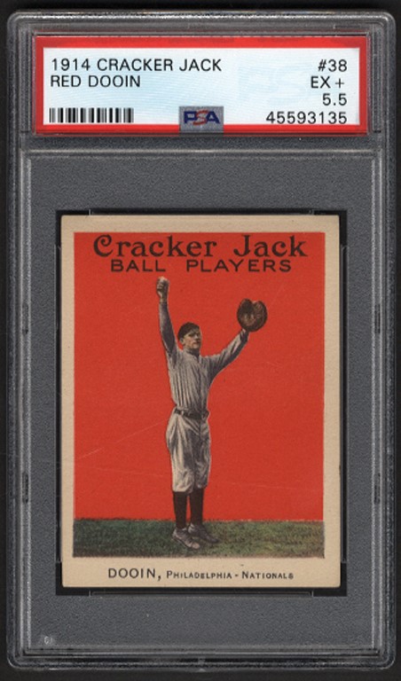 Baseball and Trading Cards - 1914 Cracker Jack #38 Red Dooin PSA EX+ 5.5