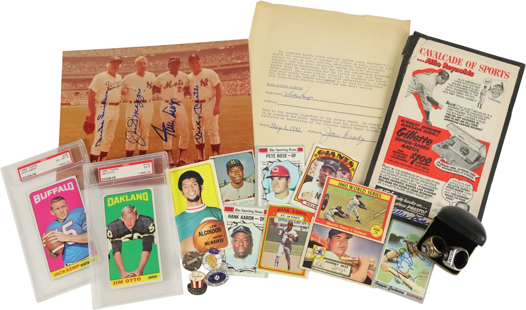 - Large Vintage Multi-Sport Autograph, Memorabilia & Card Collection