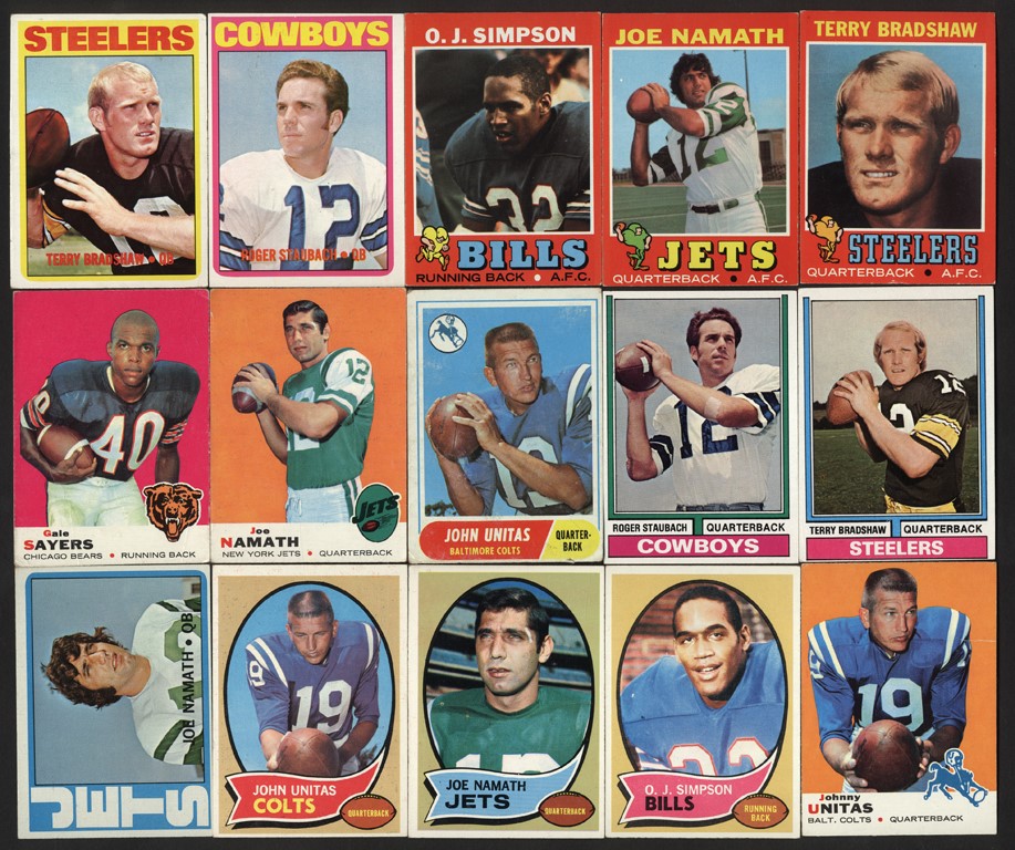- 1968-1974 Topps Football Collection with Important Rookies (261)