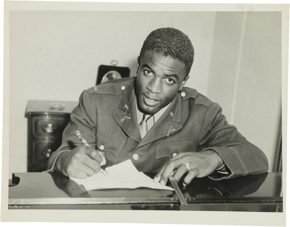 Vintage Sports Photographs - Jackie Robinson Photograph Collection with Type I 1945 Montreal Royals Signing (21)