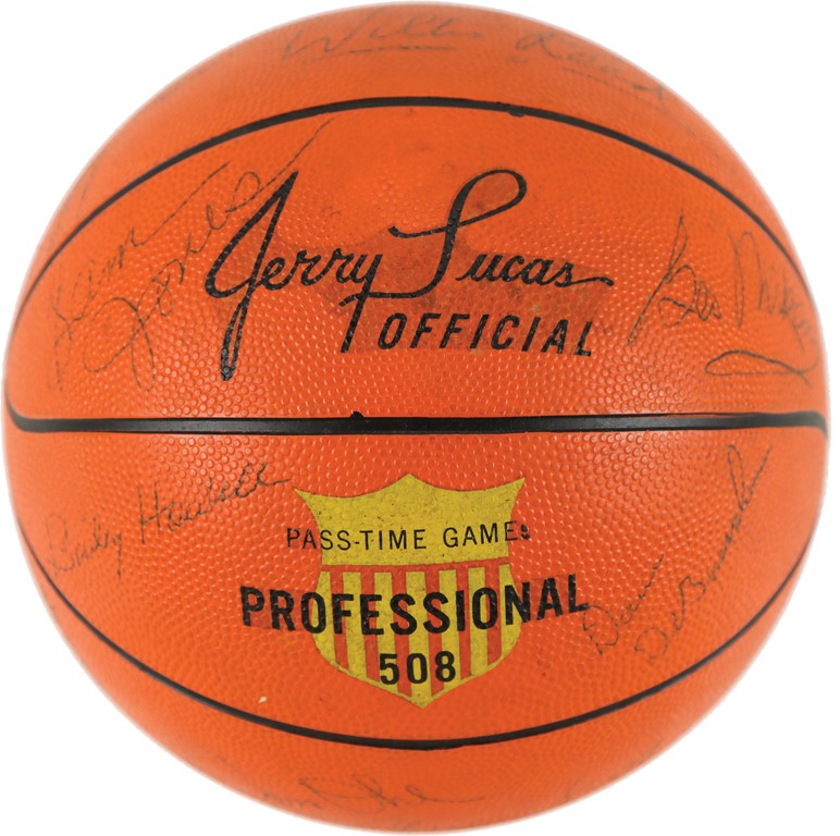 1966 NBA All-Star Teams Signed Basketball