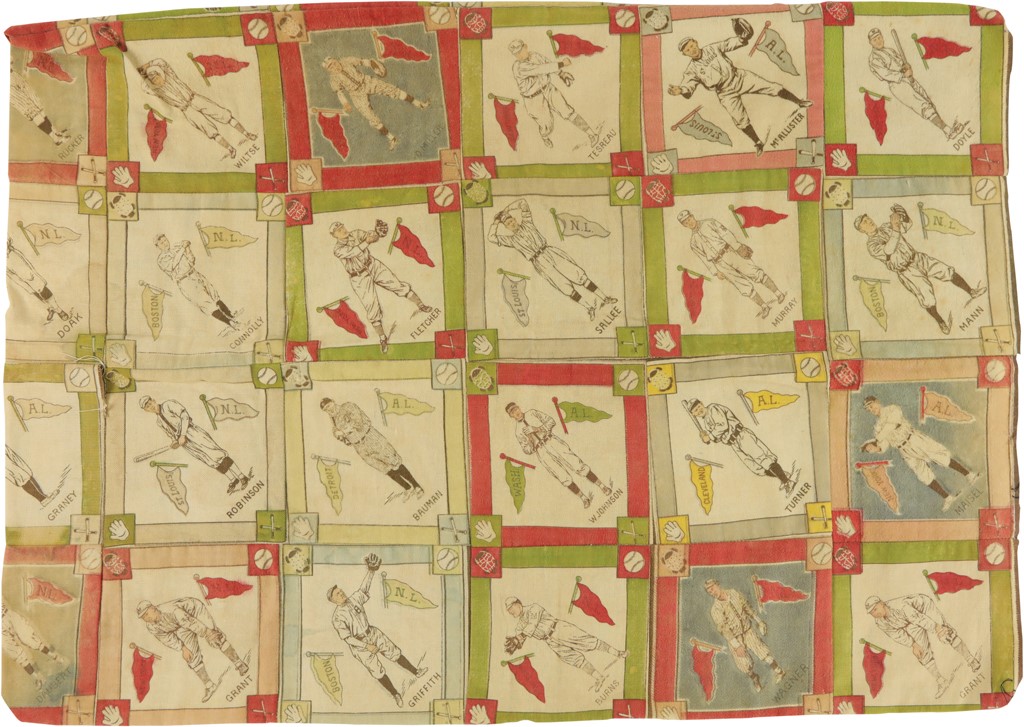 Baseball and Trading Cards - 1914 B18 Sewn Blanket Quilt 44 Total w/41 Different