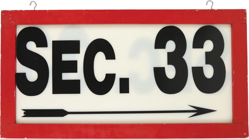 The Notre Dame Football Collection - Notre Dame Stadium Original "Section 33" Sign