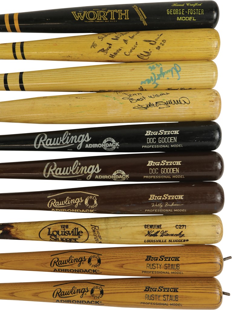 - Game Used & Issued Bat Collection from Former Mets Employee (10)