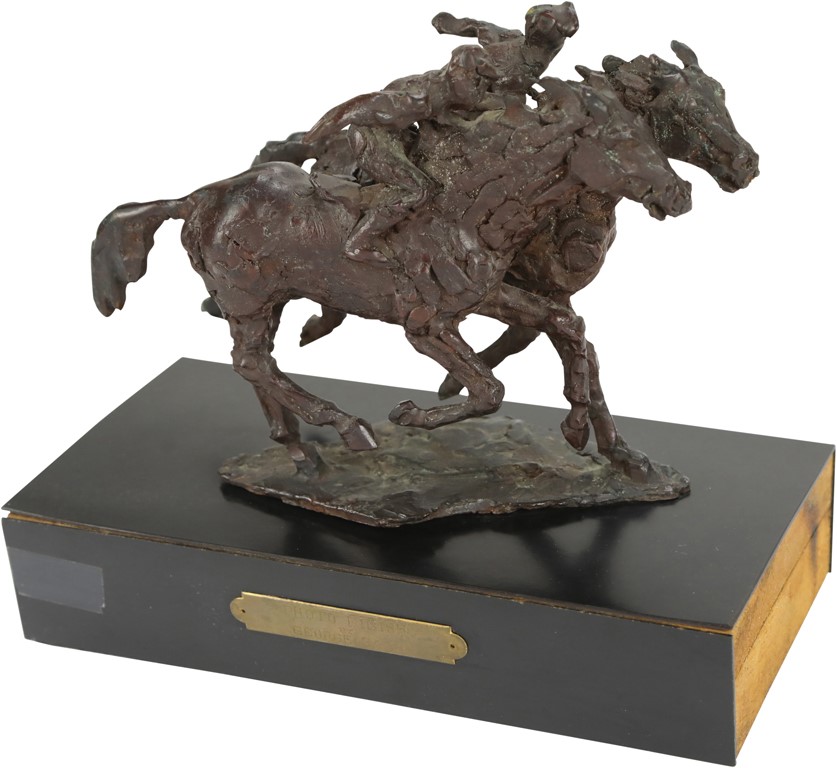 Fantastic Bronze by George Gach Titled "Photo Finish"