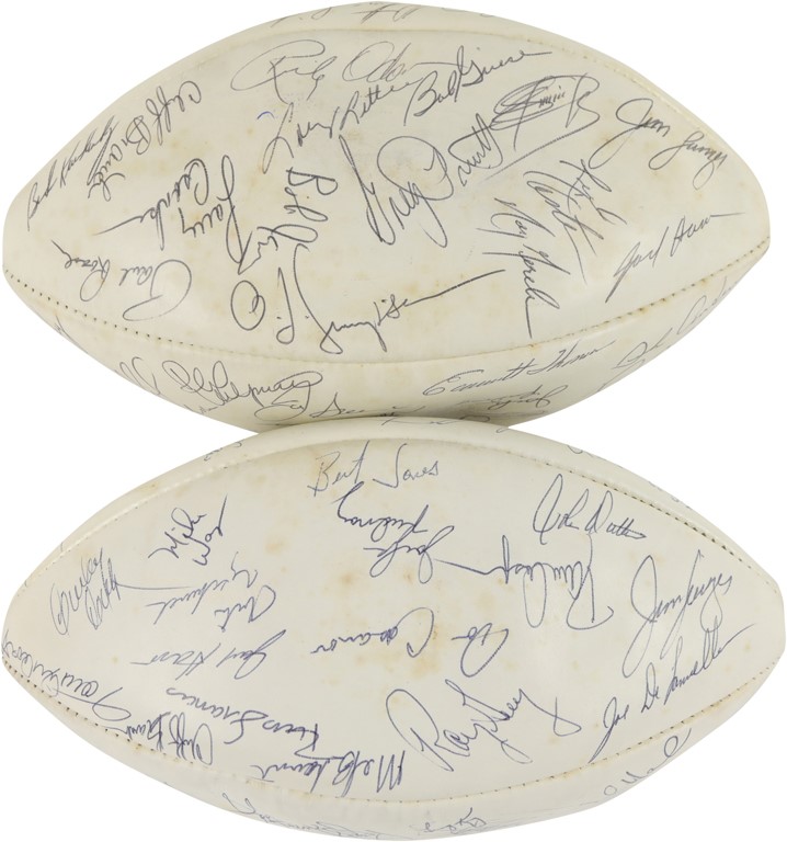 Jack Ham Collection - Two 1970s Pro Bowl Team-Signed Footballs from Jack Ham