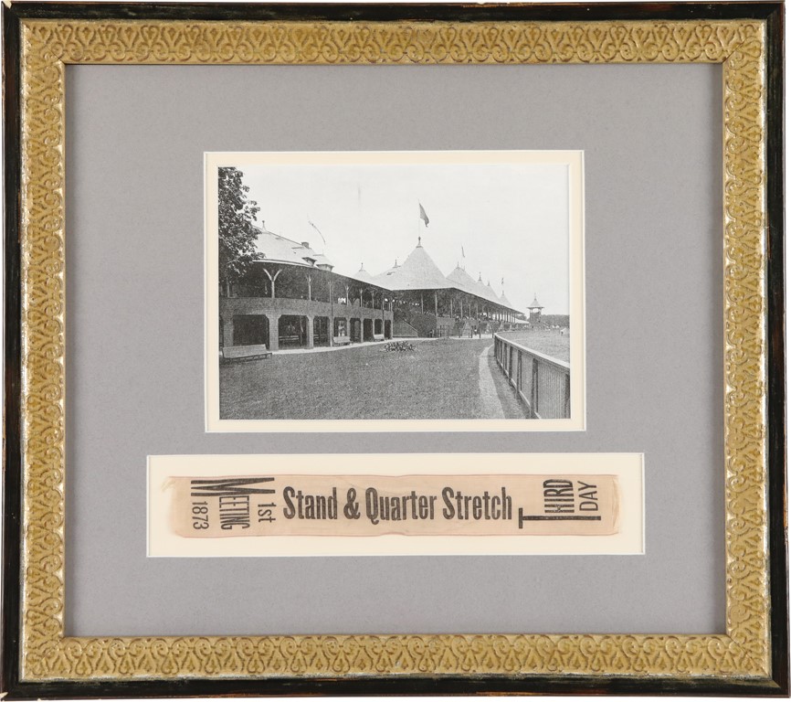 Horse Racing - Framed Historic Ribbon from Saratoga Race Course