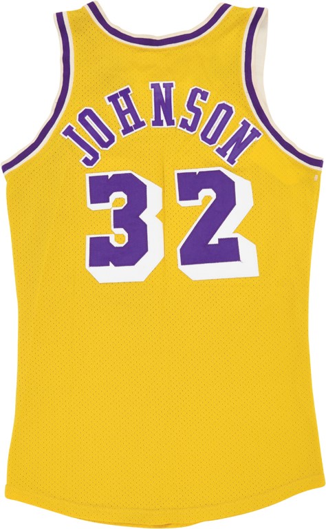 Basketball - 1980-85 Magic Johnson Los Angeles Lakers Game Worn Jersey (MEARS A10)