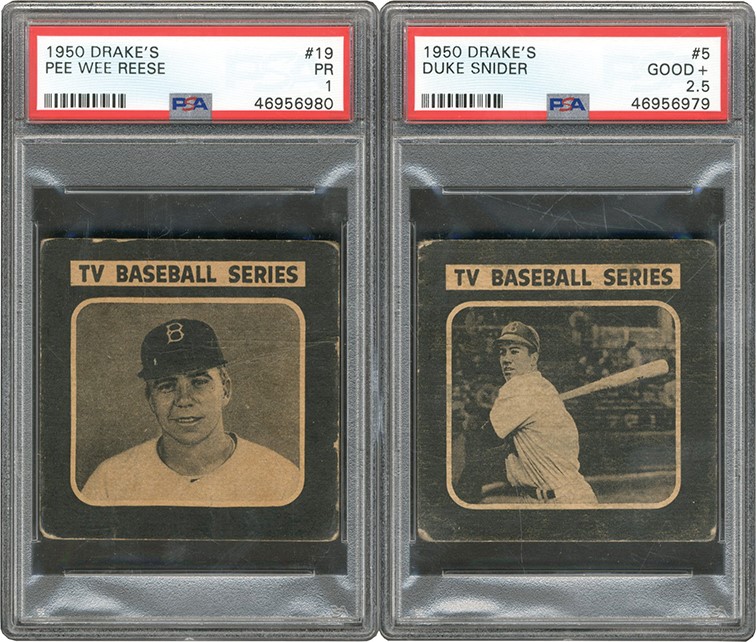 - 1950 Drake's Cookies Baseball Card Collection with PSA Graded (7)