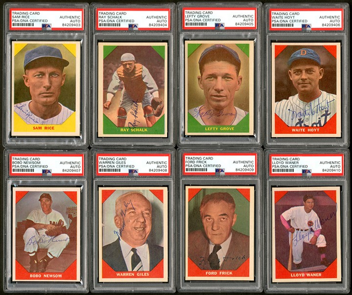 Baseball and Trading Cards - 1960 Fleer Baseball Greats Complete Set (79) with 29 Signed