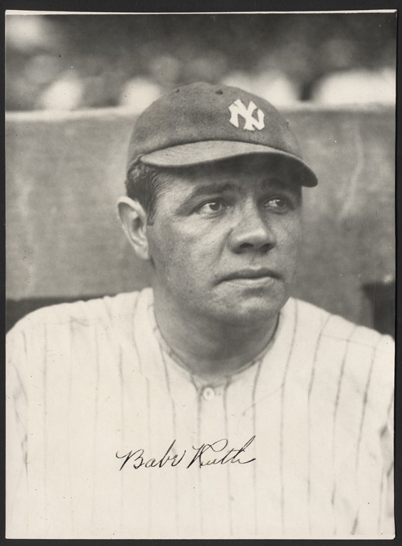 Babe Ruth "Staring Off Into The Distance" Charles Conlon Type I Photograph