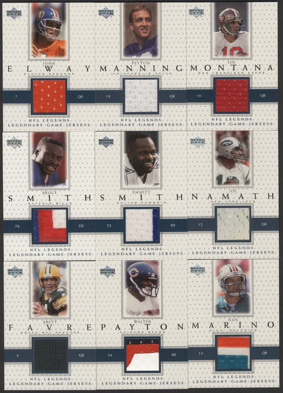 - 2000 Upper Deck NFL Legends Legendary Game Jerseys Complete Set (45)
