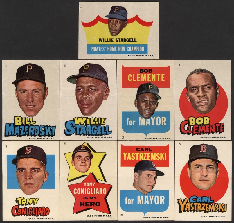 - 1967 Topps Stickers Red Sox and Pirates Complete Sets (66)