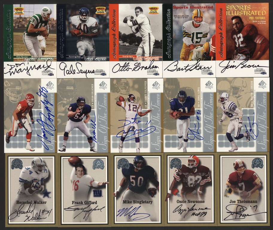 - 1999-2007 Upper Deck, SP Authentic & Fleer Football Autographed Partial Sets with Major Hall of Famers (94)